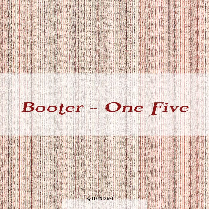 Booter - One Five example